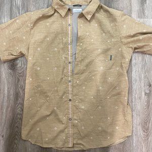 Columbia Button-down Beige Size Large Men's